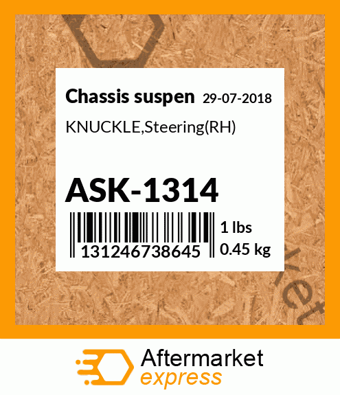 Spare part ASK-1314 + KNUCKLE,Steering(RH)