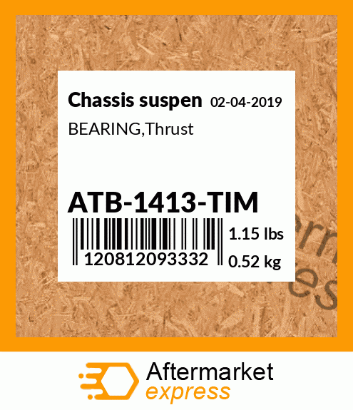 Spare part ATB-1413-TIM + BEARING,Thrust