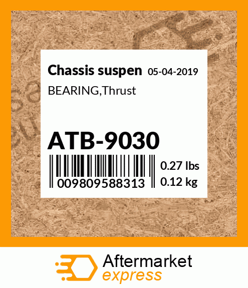 Spare part ATB-9030 + BEARING,Thrust