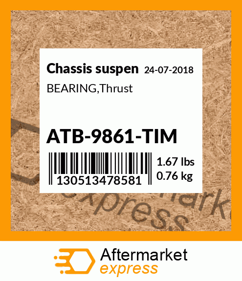 Spare part ATB-9861-TIM + BEARING,Thrust