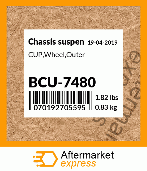 Spare part BCU-7480 + CUP,Wheel,Outer