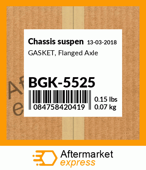 Spare part BGK-5525 + GASKET, Flanged Axle