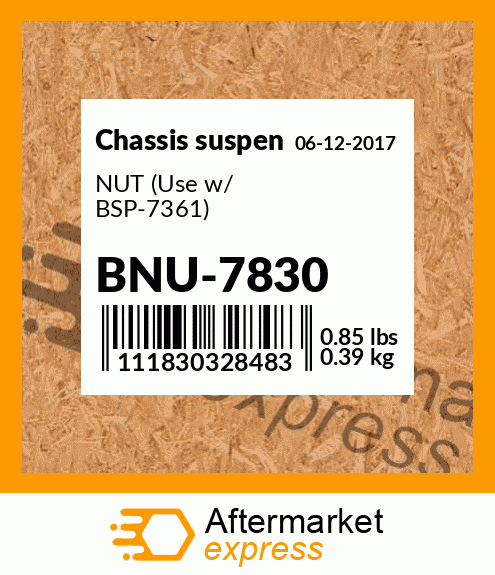 Spare part BNU-7830 + NUT (Use w/ BSP-7361)