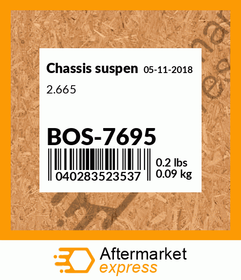 Spare part BOS-7695 + 2.665