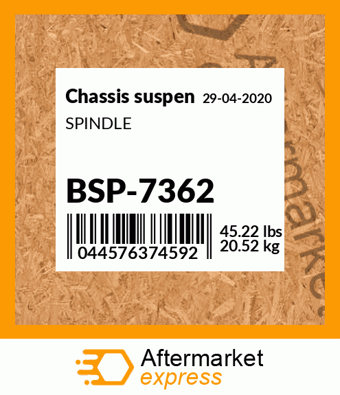 Spare part BSP-7362 + SPINDLE