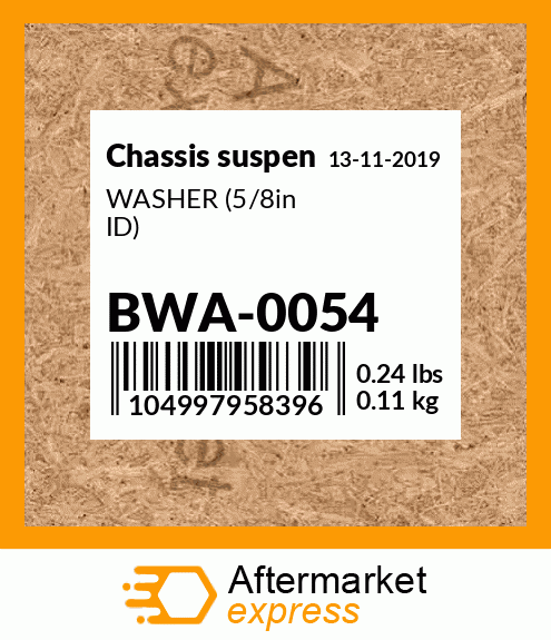 Spare part BWA-0054 + WASHER (5/8in ID)