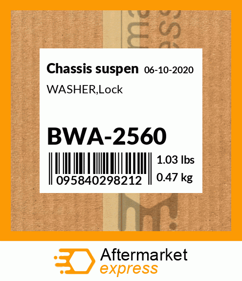 Spare part BWA-2560 + WASHER,Lock