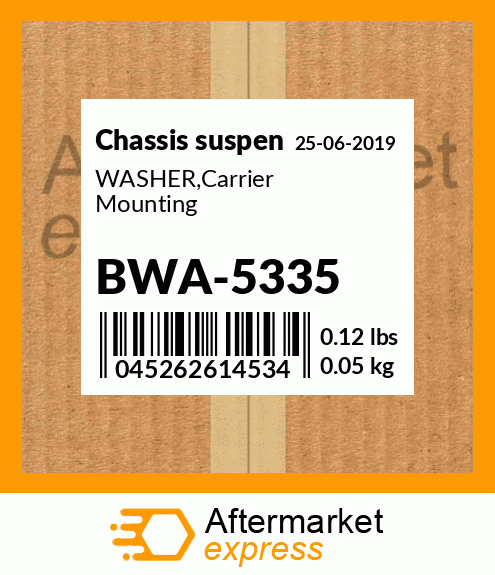 Spare part BWA-5335 + WASHER,Carrier Mounting