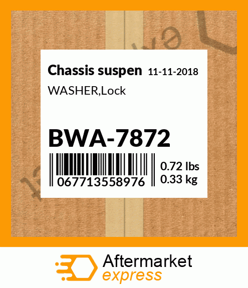 Spare part BWA-7872 + WASHER,Lock