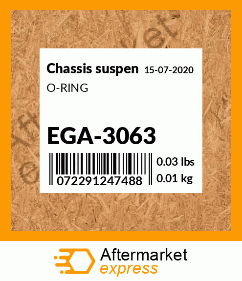 Spare part EGA-3063 + O-RING