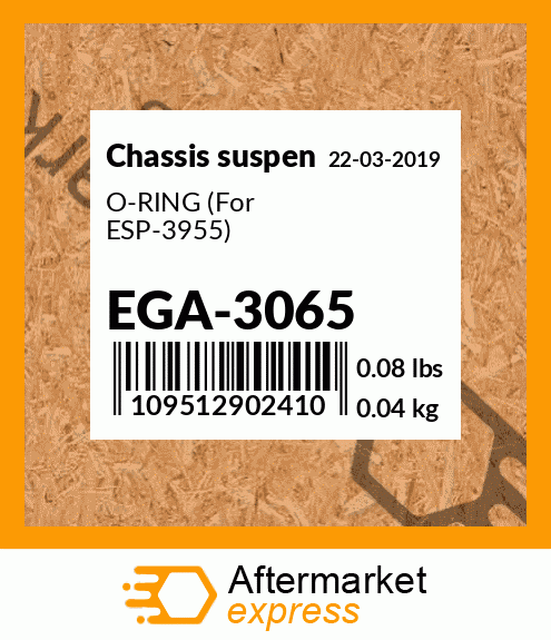 Spare part EGA-3065 + O-RING (For ESP-3955)