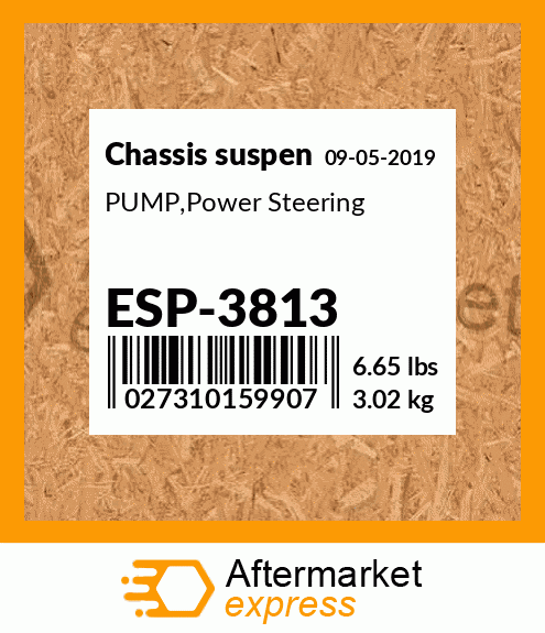 Spare part ESP-3813 + PUMP,Power Steering