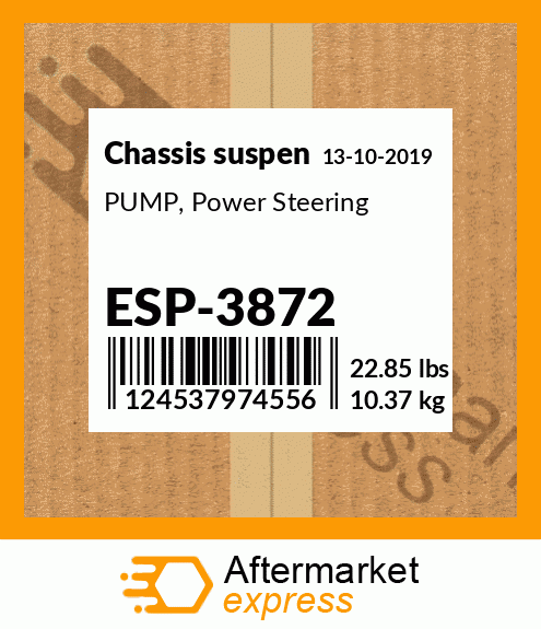 Spare part ESP-3872 + PUMP, Power Steering