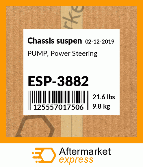 Spare part ESP-3882 + PUMP, Power Steering