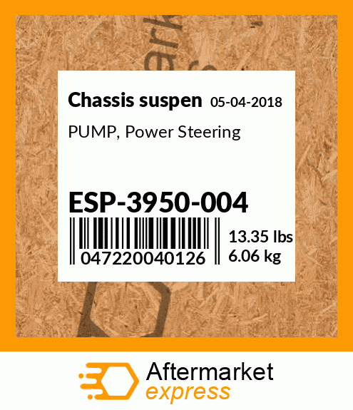 Spare part ESP-3950-004 + PUMP, Power Steering