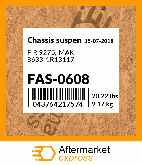 Spare part FAS-0608 + FIR 9275, MAK 8633-1R13117