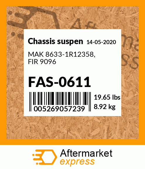 Spare part FAS-0611 + MAK 8633-1R12358, FIR 9096