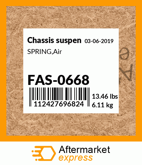 Spare part FAS-0668 + SPRING,Air