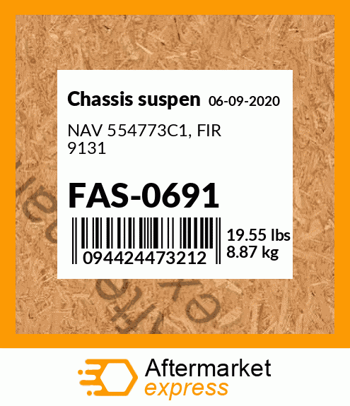 Spare part FAS-0691 + NAV 554773C1, FIR 9131