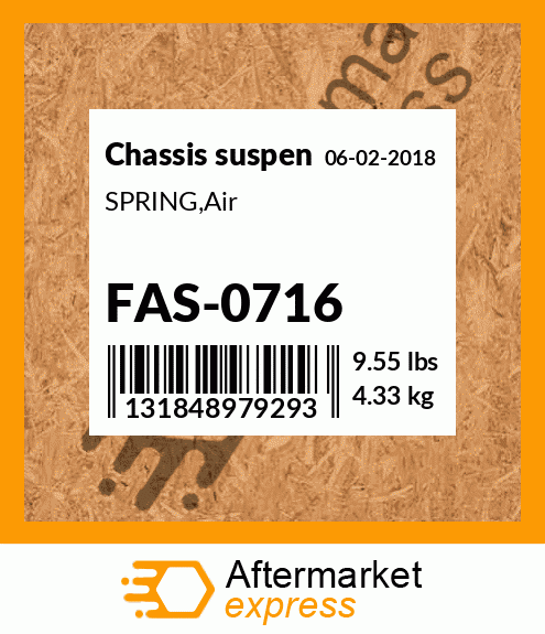 Spare part FAS-0716 + SPRING,Air