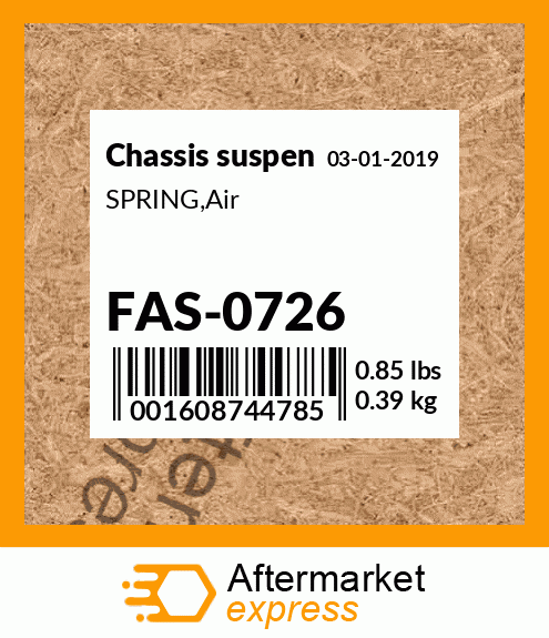 Spare part FAS-0726 + SPRING,Air