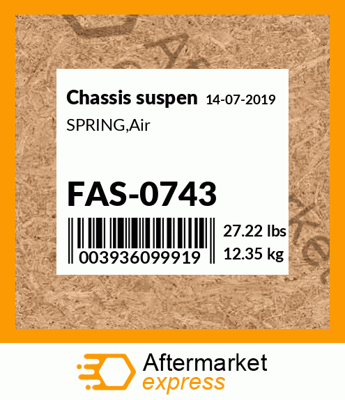 Spare part FAS-0743 + SPRING,Air