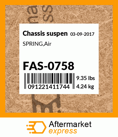 Spare part FAS-0758 + SPRING,Air