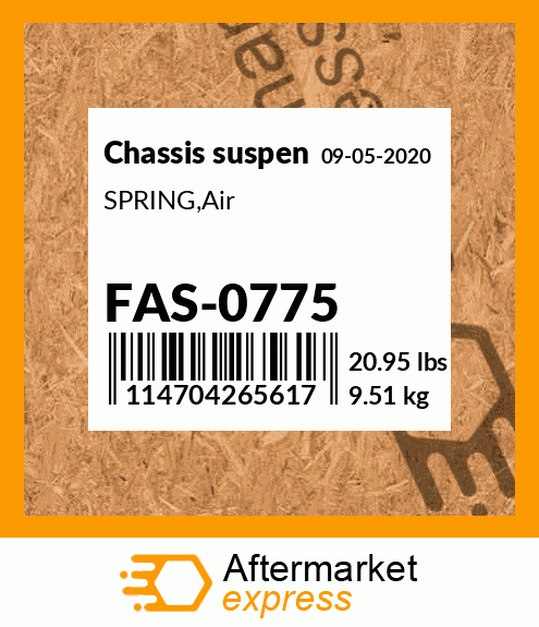 Spare part FAS-0775 + SPRING,Air