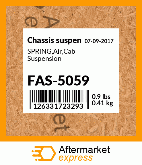 Spare part FAS-5059 + SPRING,Air,Cab Suspension