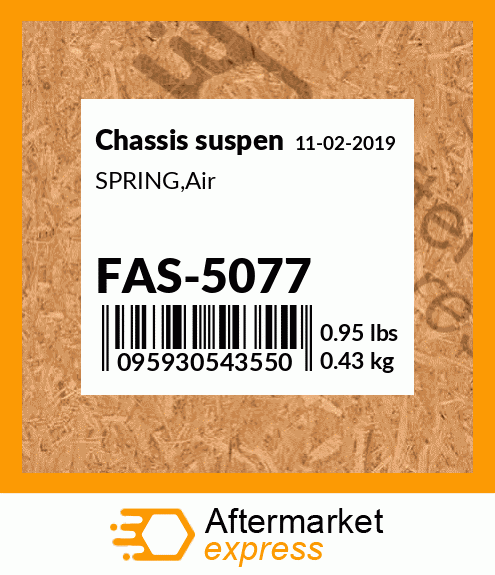 Spare part FAS-5077 + SPRING,Air