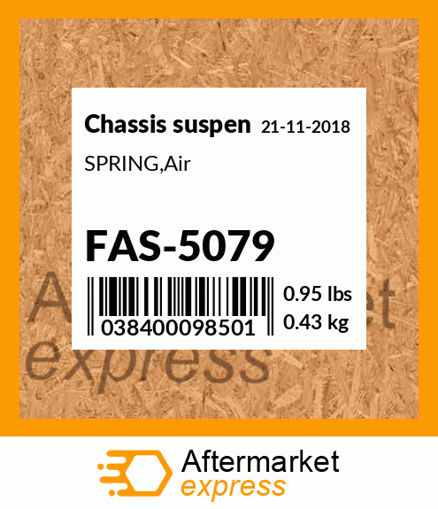 Spare part FAS-5079 + SPRING,Air