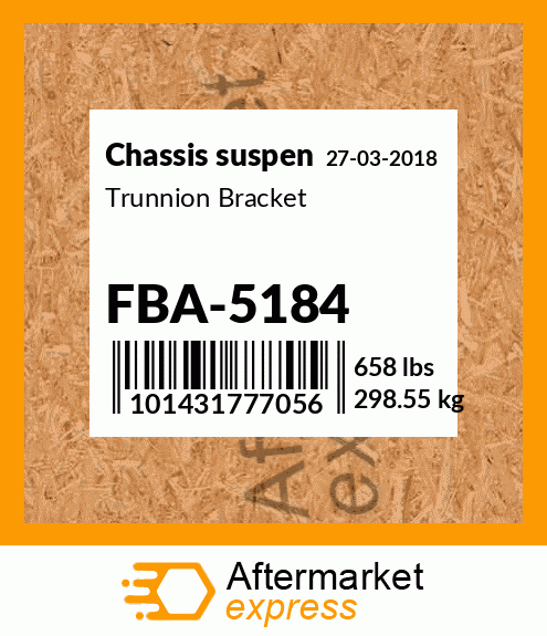 Spare part FBA-5184 + Trunnion Bracket