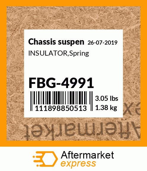 Spare part FBG-4991 + INSULATOR,Spring