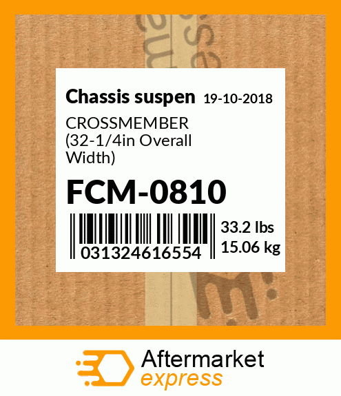 Spare part FCM-0810 + CROSSMEMBER (32-1/4in Overall Width)