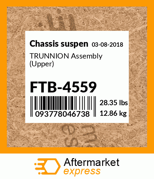 Spare part FTB-4559 + TRUNNION Assembly (Upper)