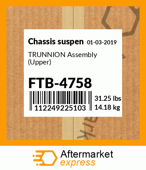 Spare part FTB-4758 + TRUNNION Assembly (Upper)