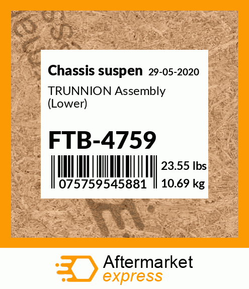 Spare part FTB-4759 + TRUNNION Assembly (Lower)