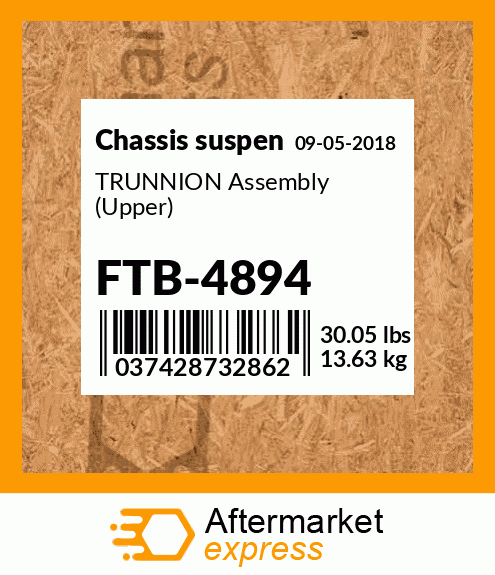 Spare part FTB-4894 + TRUNNION Assembly (Upper)