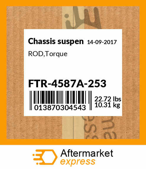 Spare part FTR-4587A-253 + ROD,Torque