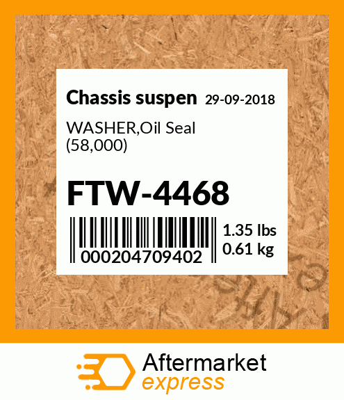 Spare part FTW-4468 + WASHER,Oil Seal (58,000)