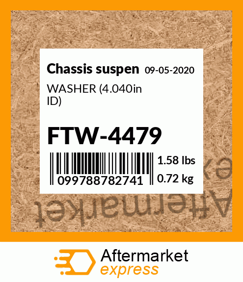 Spare part FTW-4479 + WASHER (4.040in ID)