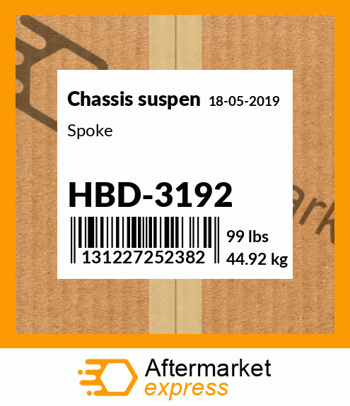 Spare part HBD-3192 + Spoke