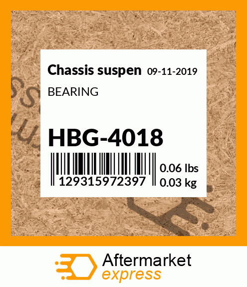 Spare part HBG-4018 + BEARING