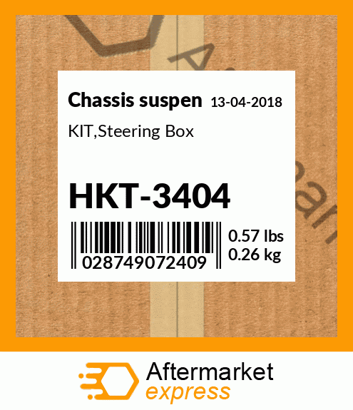 Spare part HKT-3404 + KIT,Steering Box