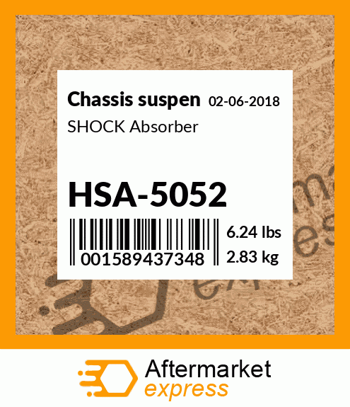 Spare part HSA-5052 + SHOCK Absorber