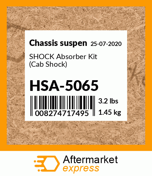 Spare part HSA-5065 + SHOCK Absorber Kit (Cab Shock)