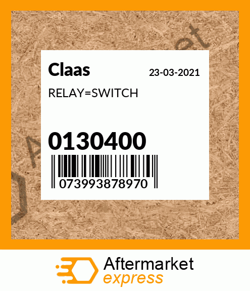 Spare part 0130400 + RELAY_SWITCH