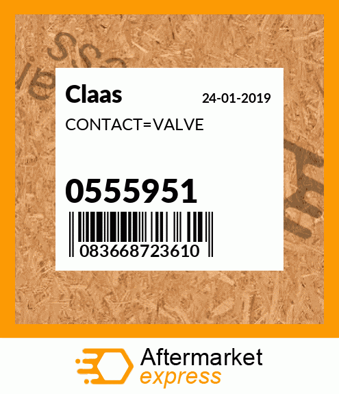 Spare part 0555951 + CONTACT_VALVE