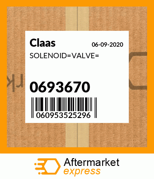 Spare part 0693670 + SOLENOID_VALVE_