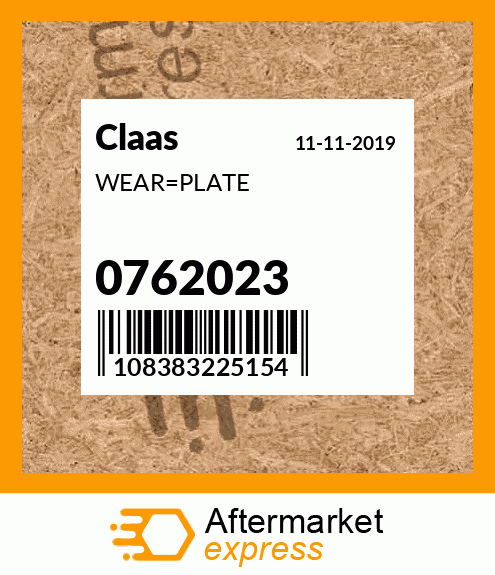 Spare part 0762023 + WEAR_PLATE